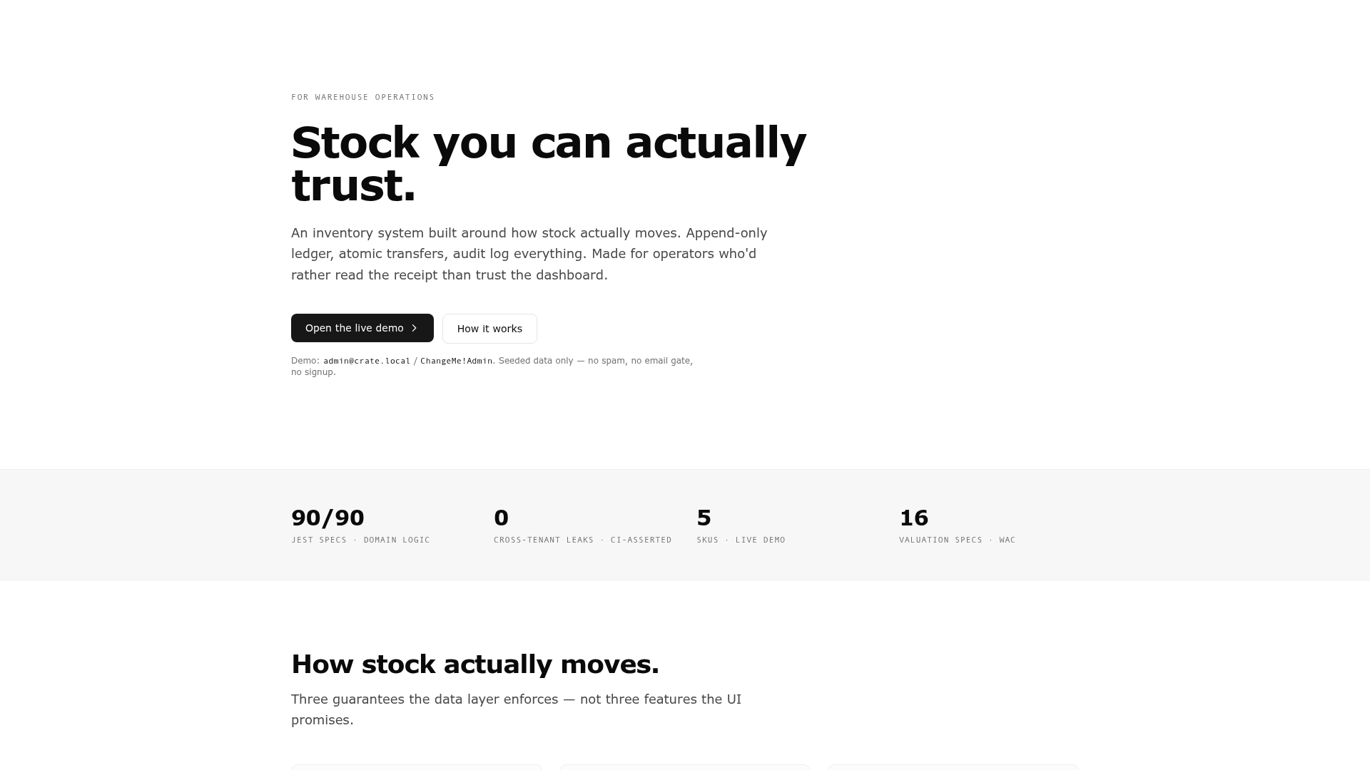 Crate — inventory management